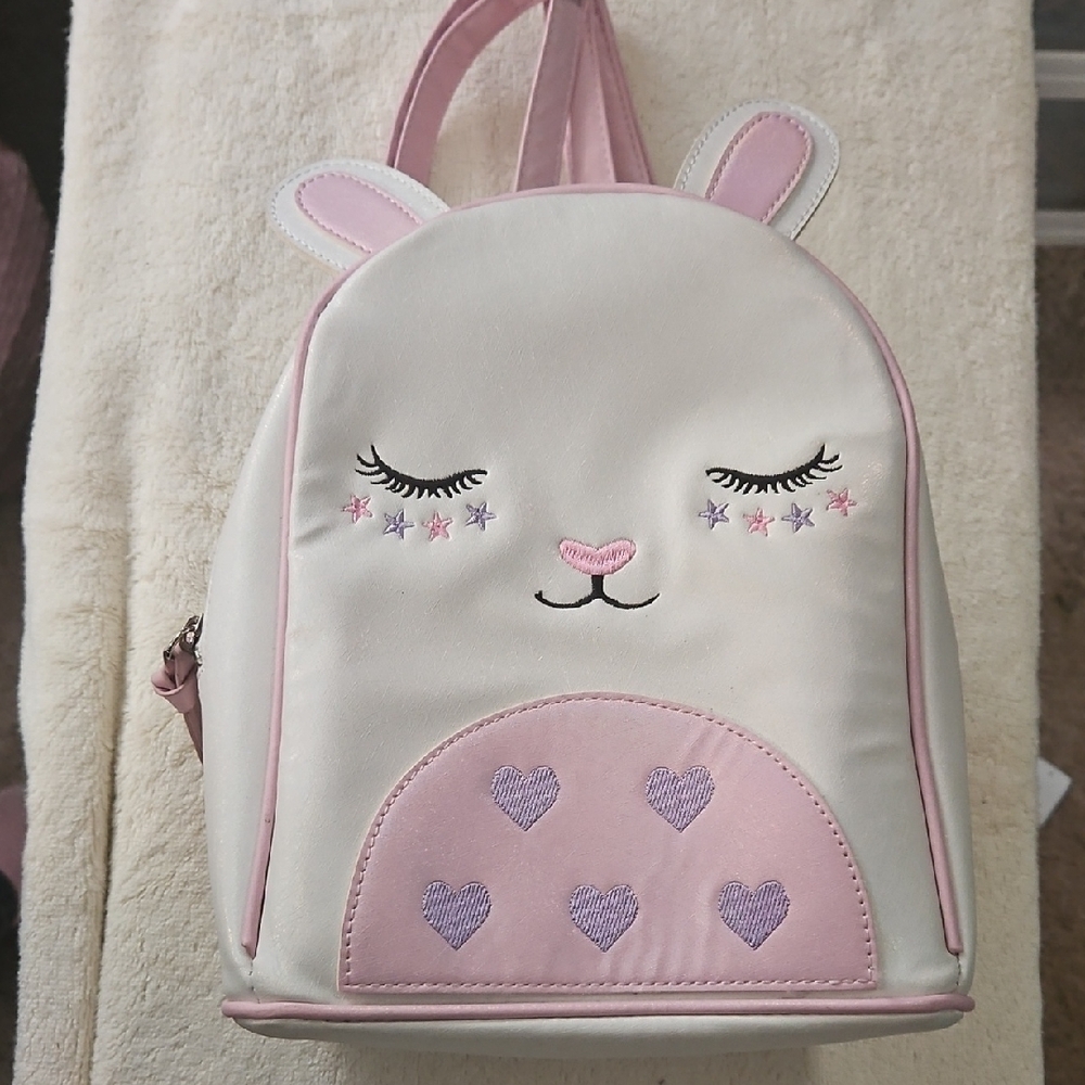 Underonesky Pink and White Kids Animal Backpack